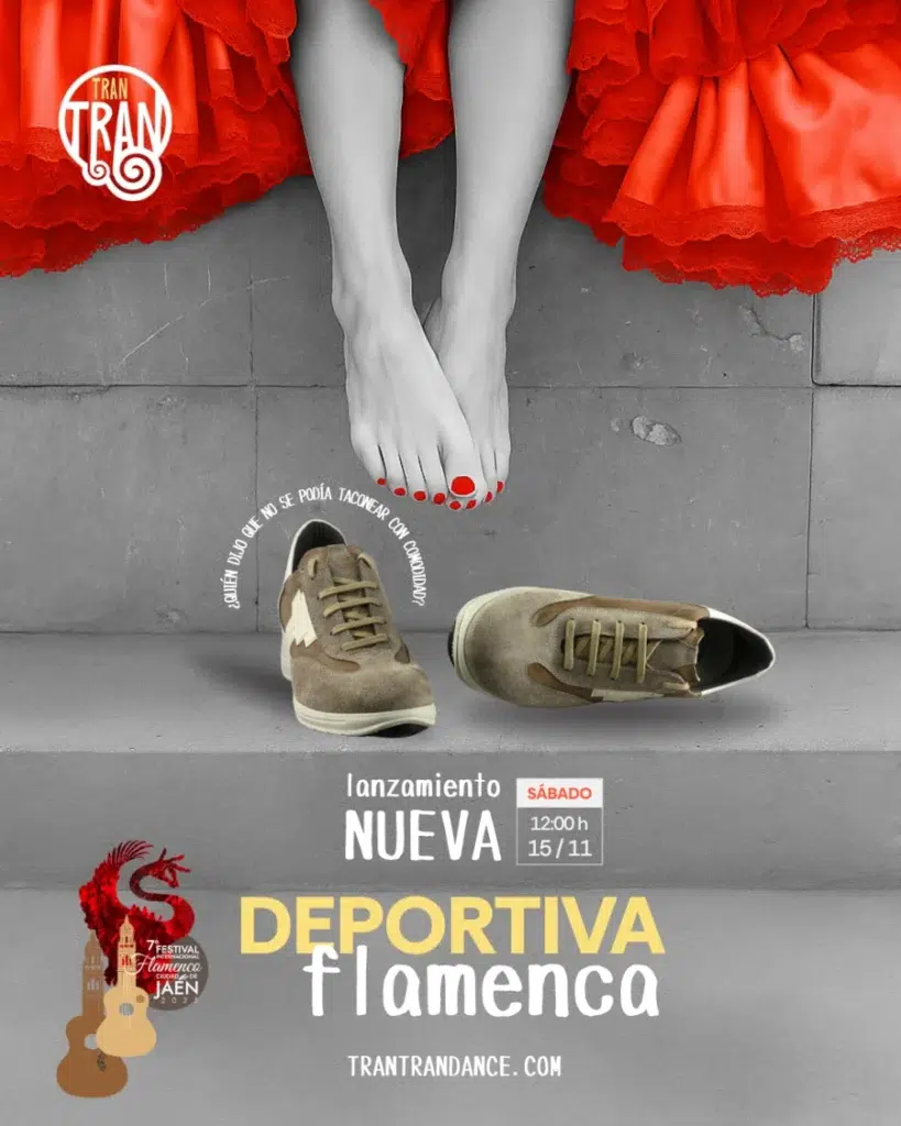 Cartel lanzamiento deportiva flamenca Tran Tran